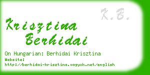 krisztina berhidai business card